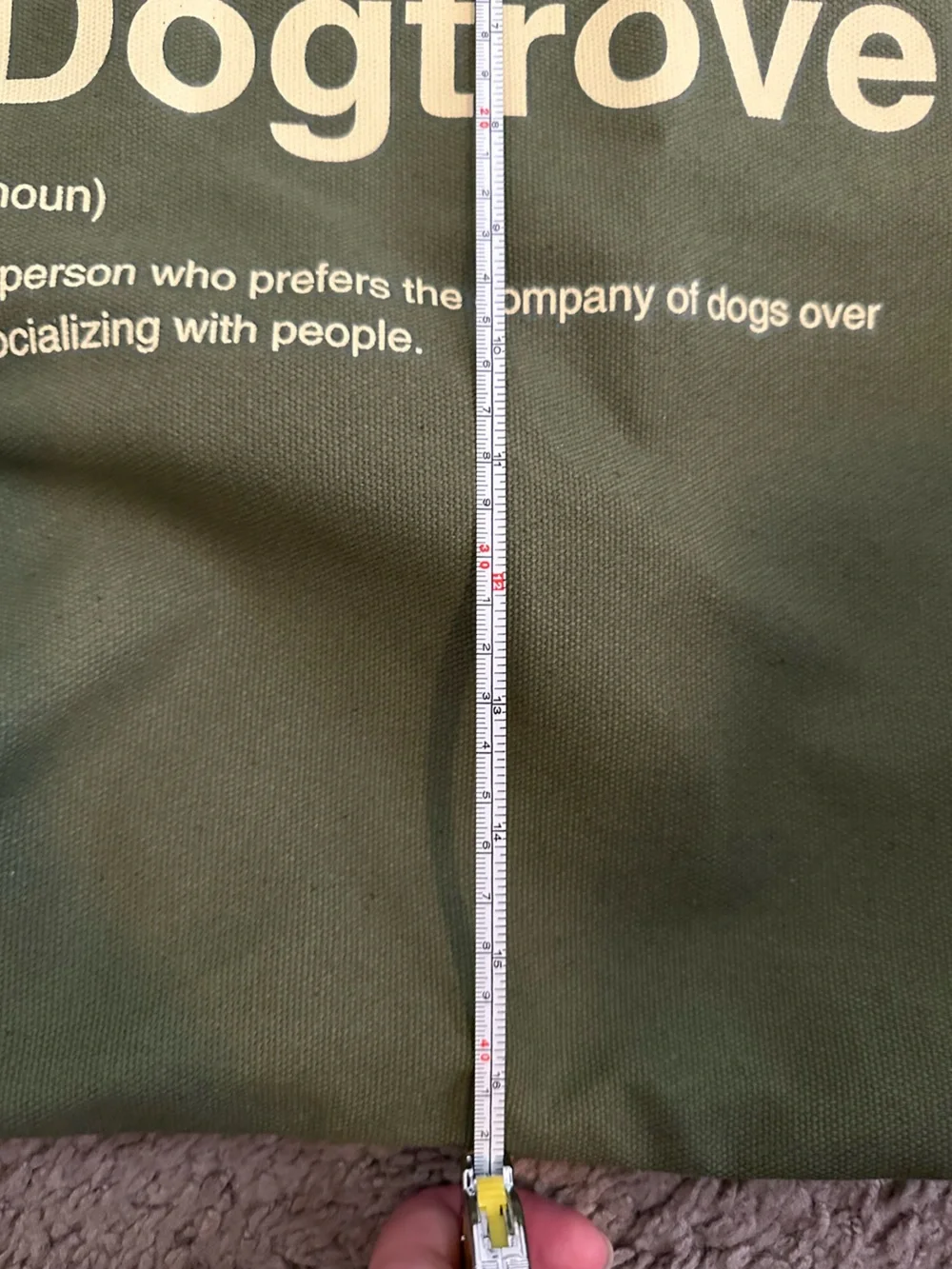 Dogtrovert Olive  Tote Bag -